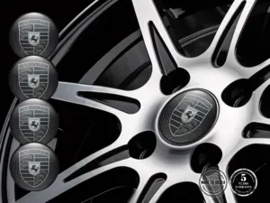 Porsche Wheel Badge Style Custom Dome Logos